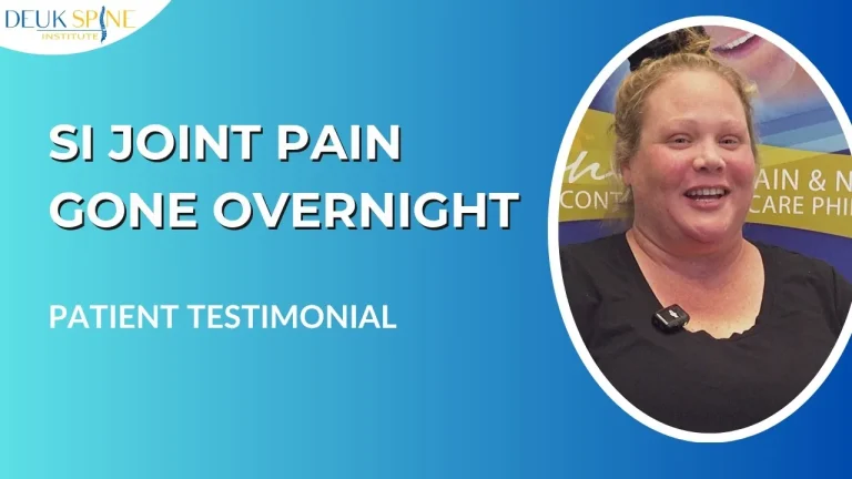 Patient testimonial after Deuk Plasma Rhizotomy® for SI joint pain